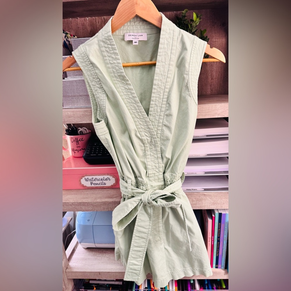 Derek Lam Collective Mahina Utility Romper, Light Green Size 40 (US 4) - Picture 6 of 12
